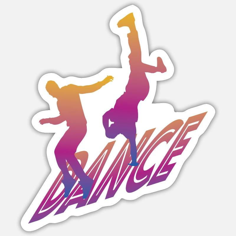Dance - Sticker size S (10 x 10 cm) - white matte