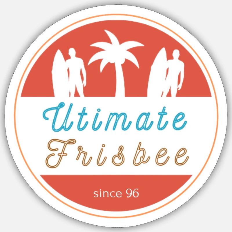 beach 6 - Sticker taille S (10 x 10 cm) - blanc mat