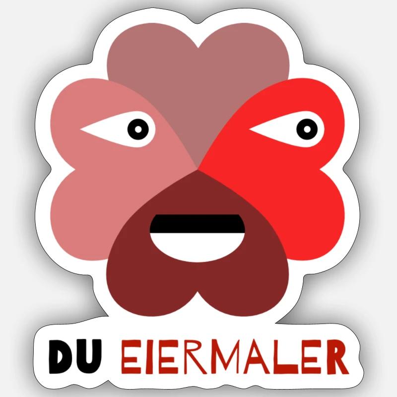 Du Eiermaler Sticker Größe S (10 x 10 cm)
