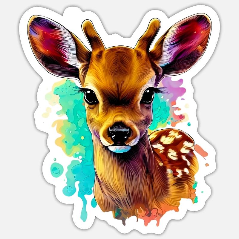 Faon Sticker taille S (10 x 10 cm)