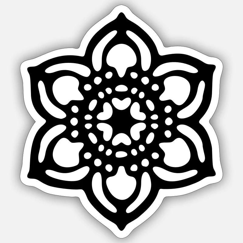 Mandala klein Sticker Größe S (10 x 10 cm)