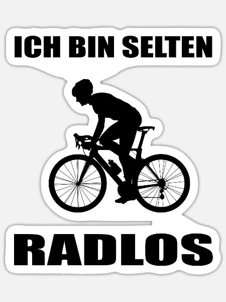 Fahrrad - Sticker Größe S (10 x 10 cm) - Mattweiß