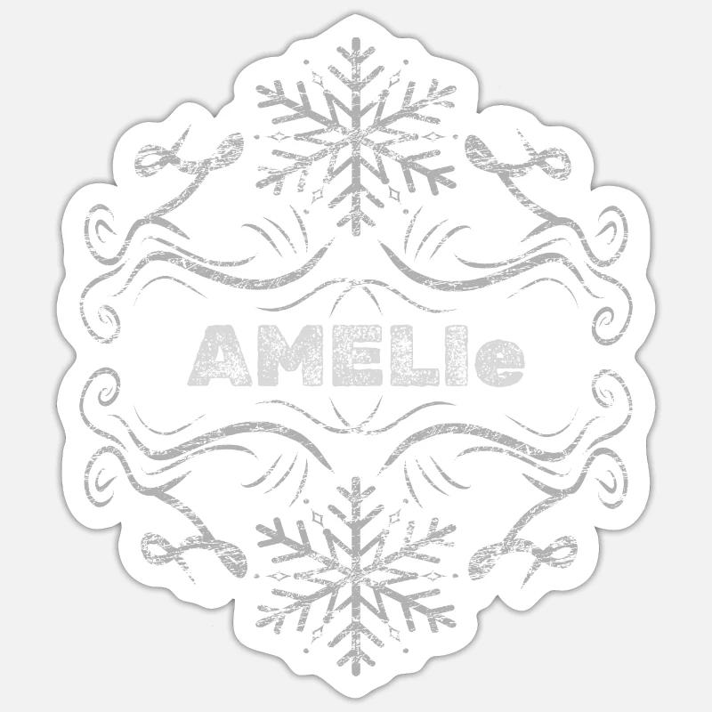 Amelie als Ehefrau - Sticker Größe S (10 x 10 cm) - Mattweiß