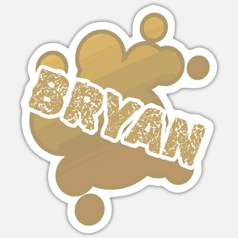 Bryan - Sticker size S (10 x 10 cm) - white matte