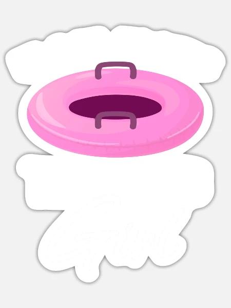 Wildwasser Rafting - Sticker Größe S (10 x 10 cm) - Mattweiß