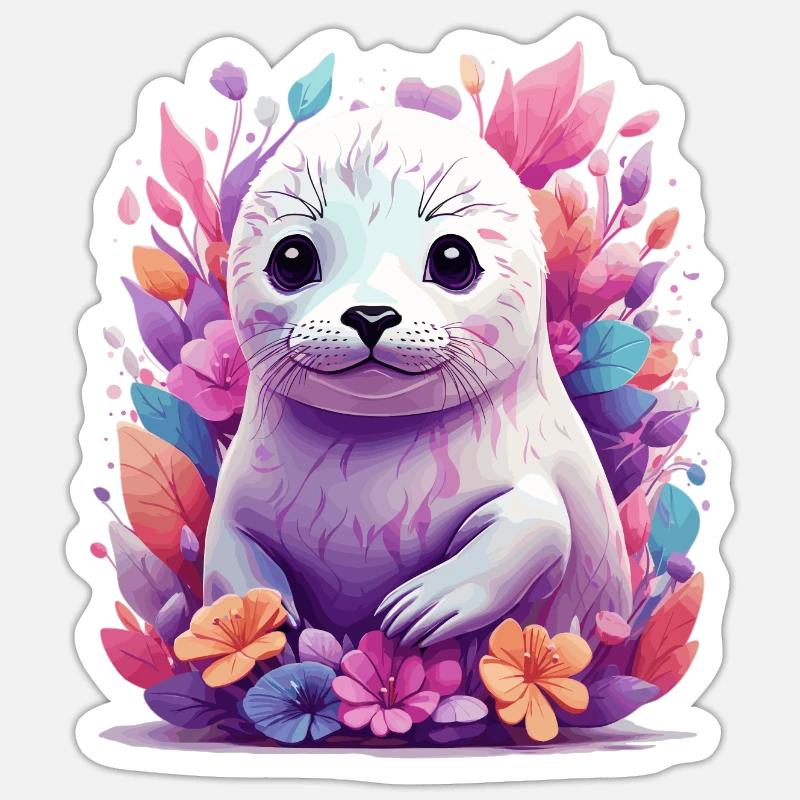 Sceau mignon Sticker taille S (10 x 10 cm)