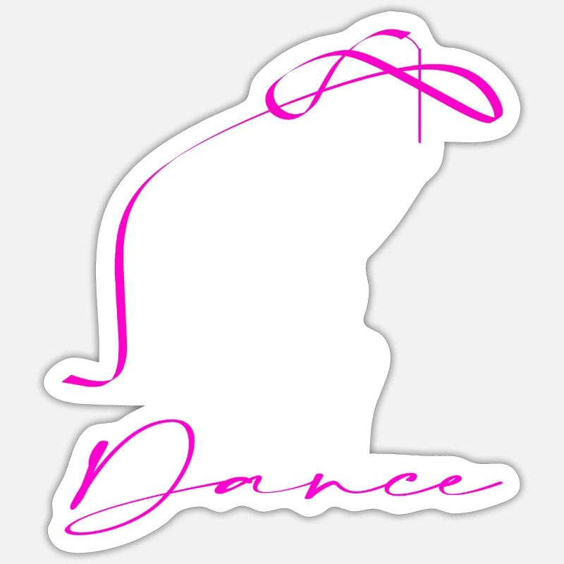 Dance - Sticker size S (10 x 10 cm) - white matte