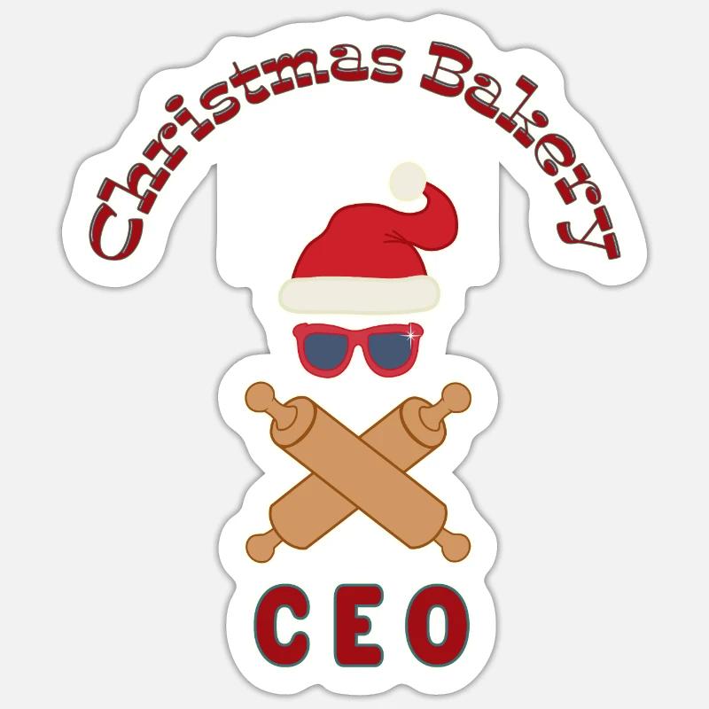 Christmas Bakery CEO - Sticker size S (10 x 10 cm) - white matte