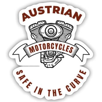 Safely around the bend - Sticker size S (10 x 10 cm) - white matte - Front