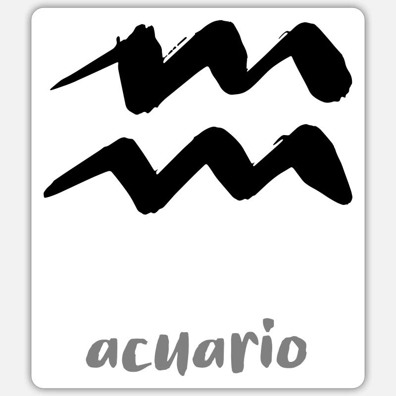 Wassermann Tierkreis - Sticker Größe S (10 x 10 cm) - Mattweiß