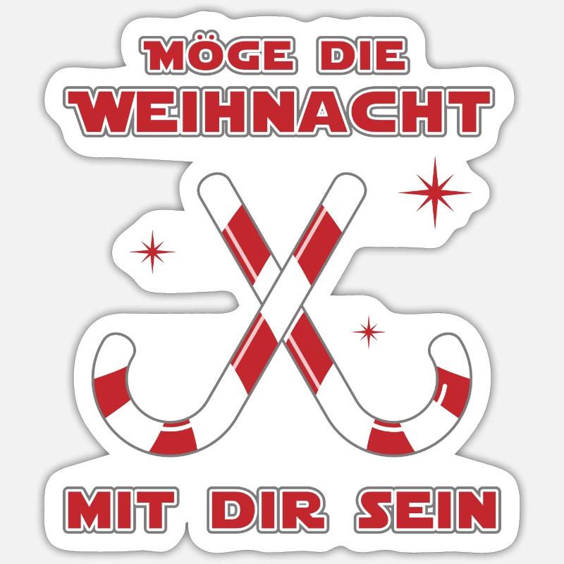 Möge die Weihnacht mit dir sein - Sticker Größe S (10 x 10 cm) - Mattweiß
