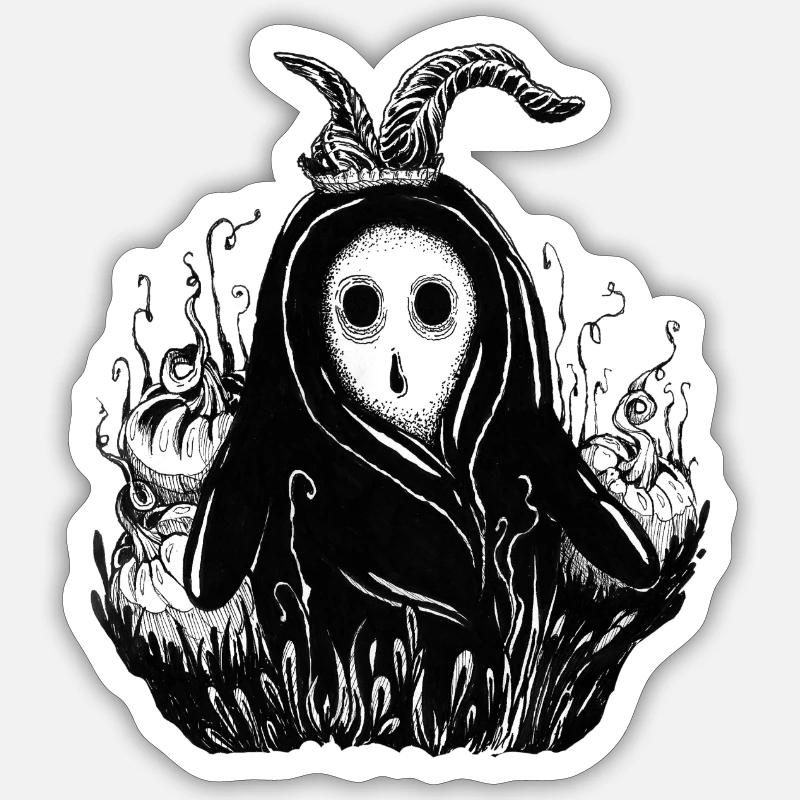 Spooky forest fantasy creature ghost Sticker size S (10 x 10 cm)