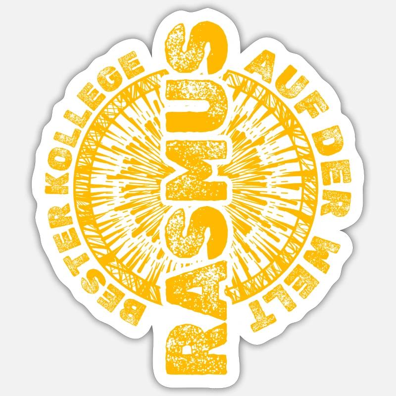 Arbeit Rasmus - Sticker Größe S (10 x 10 cm) - Mattweiß