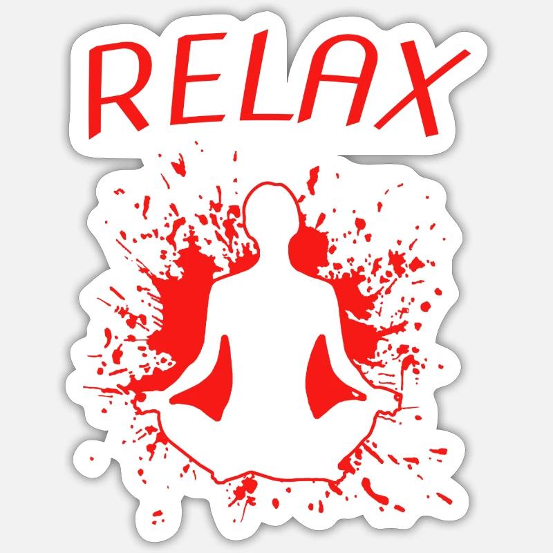 RELAX - Sticker Größe S (10 x 10 cm) - Mattweiß