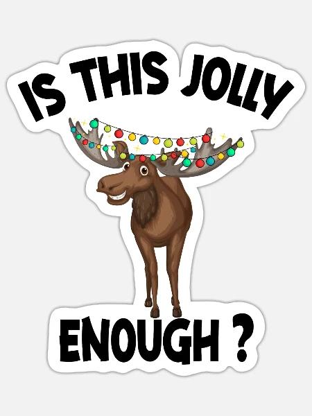 Ist das lustig genug lustige Rentier Weihnachten Licht - Sticker Größe S (10 x 10 cm) - Mattweiß