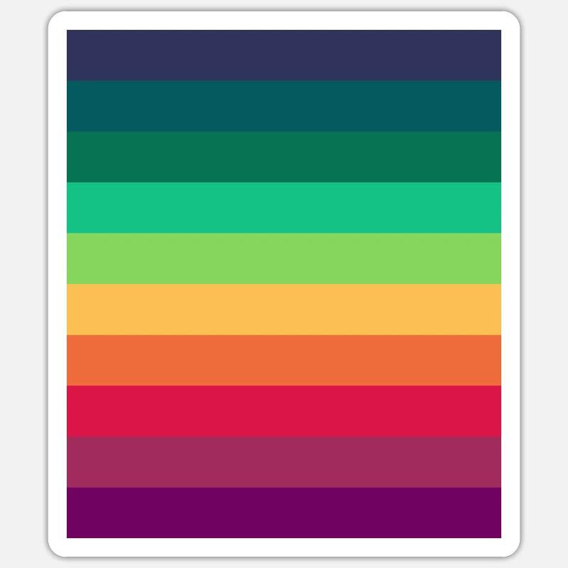 Rainbow Area - Sticker size S (10 x 10 cm) - white matte
