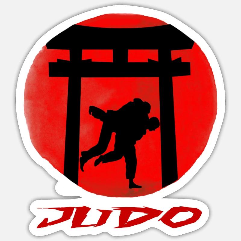 Judo - Sticker size S (10 x 10 cm) - white matte