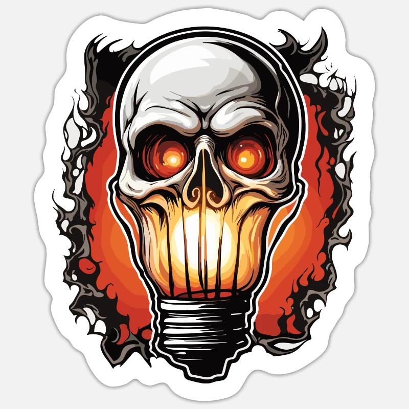 Ampoule / Ampoule / Luminosité / Lumière - Sticker taille S (10 x 10 cm) - blanc mat
