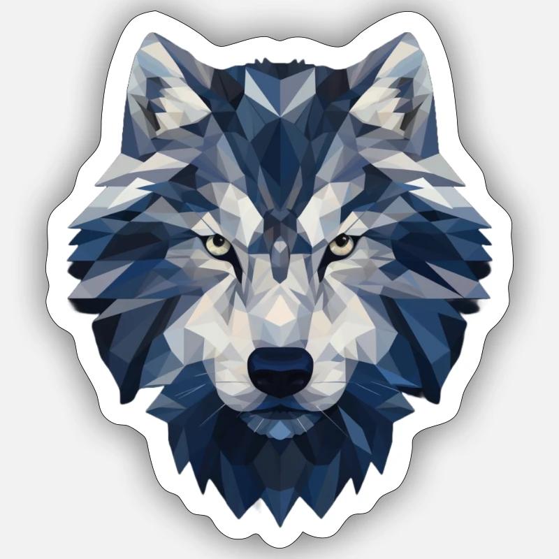 Totem Wolf Circle Sticker size S (10 x 10 cm)