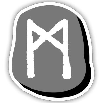 Rune Mannz - Sticker size S (10 x 10 cm) - white matte - Front