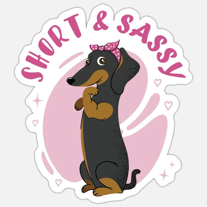 Weenie Mama Dachshund - Sticker size S (10 x 10 cm) - white matte