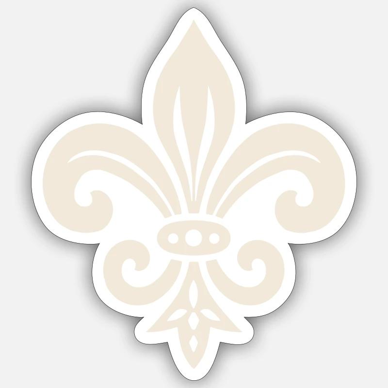 Simple Fleur de lis Design Sticker size S (10 x 10 cm)