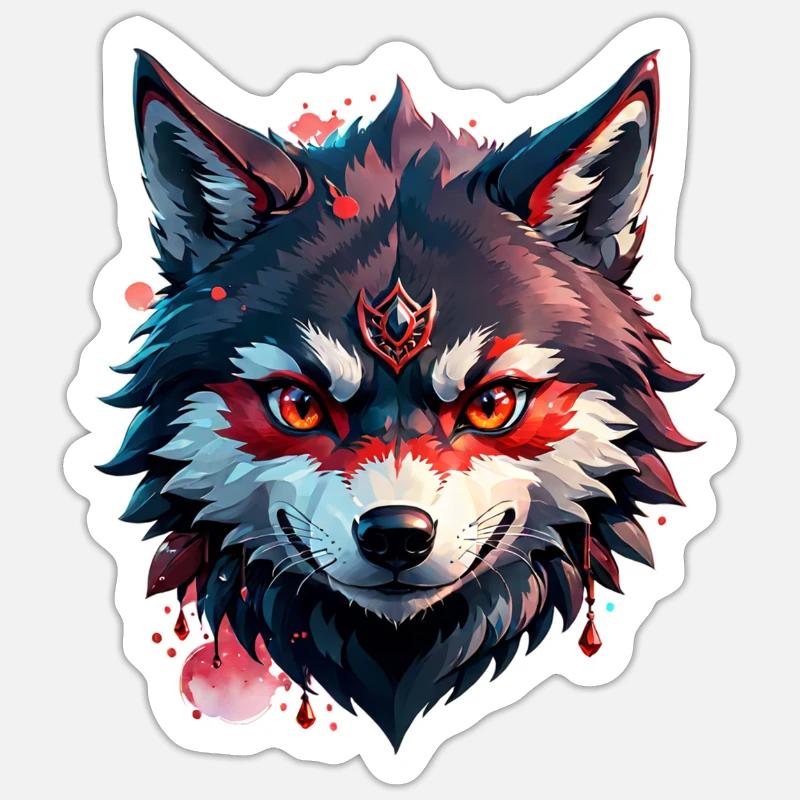Wolf Tattoo Sticker size S (10 x 10 cm)