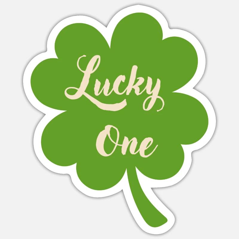 Lucky One - Sticker Größe S (10 x 10 cm) - Mattweiß
