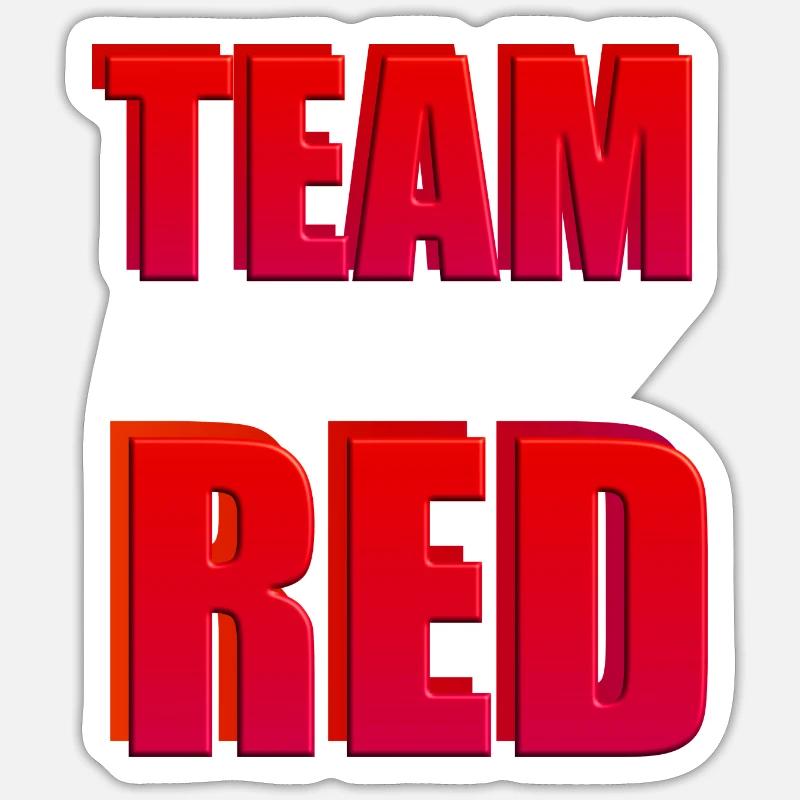 Team Rot - Sticker Größe S (10 x 10 cm) - Mattweiß
