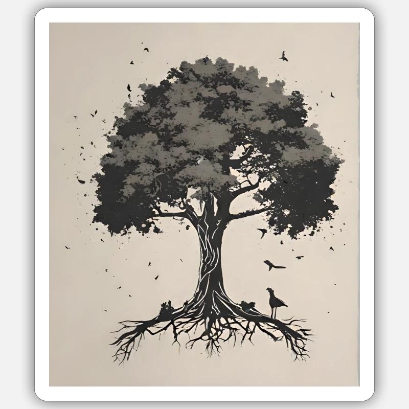 Baum des Lebens Sticker Größe S (10 x 10 cm)