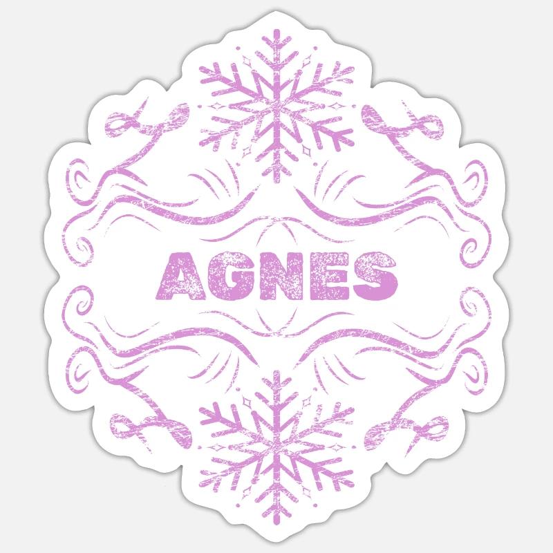 Agnes - Sticker size S (10 x 10 cm) - white matte