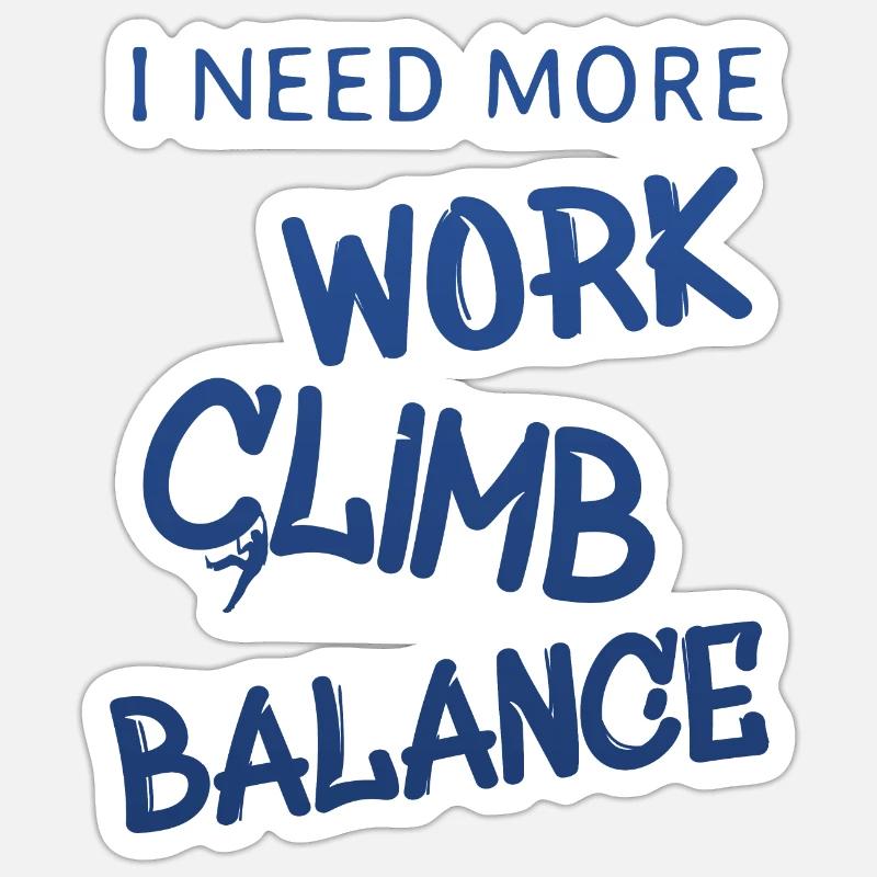Kletterer Boulderer klettern bouldern - Sticker Größe S (10 x 10 cm) - Mattweiß