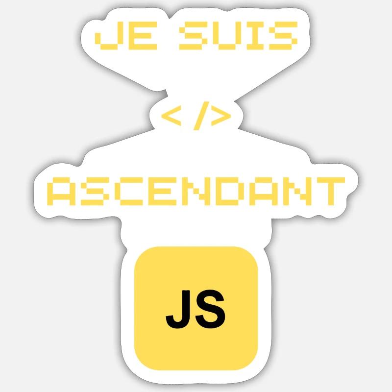 Geschenk für JavaScript-JS-Entwickler Sticker Größe S (10 x 10 cm)