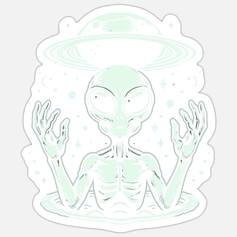 Alien Sticker taille S (10 x 10 cm)