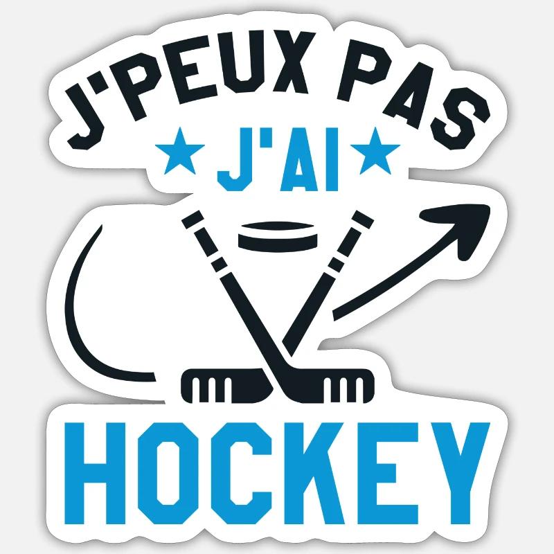 Ich kann nicht Eishockey - Sticker Größe S (10 x 10 cm) - Mattweiß