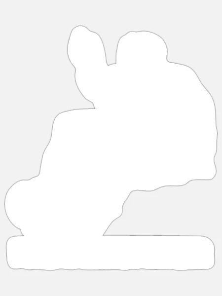 I bin a Bergsteiger - Sticker Größe S (10 x 10 cm) - Mattweiß