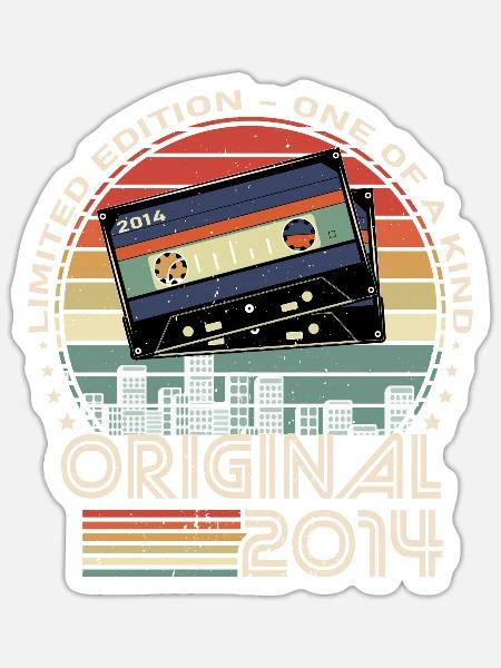 2014 10-jähriges Jubiläum Limitierte Auflage - Sticker Größe S (10 x 10 cm) - Mattweiß