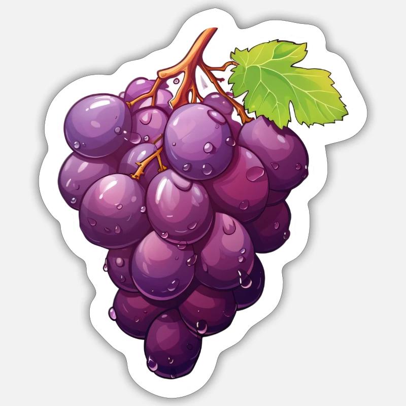 Grapes Blue Vine - Sticker size S (10 x 10 cm) - white matte