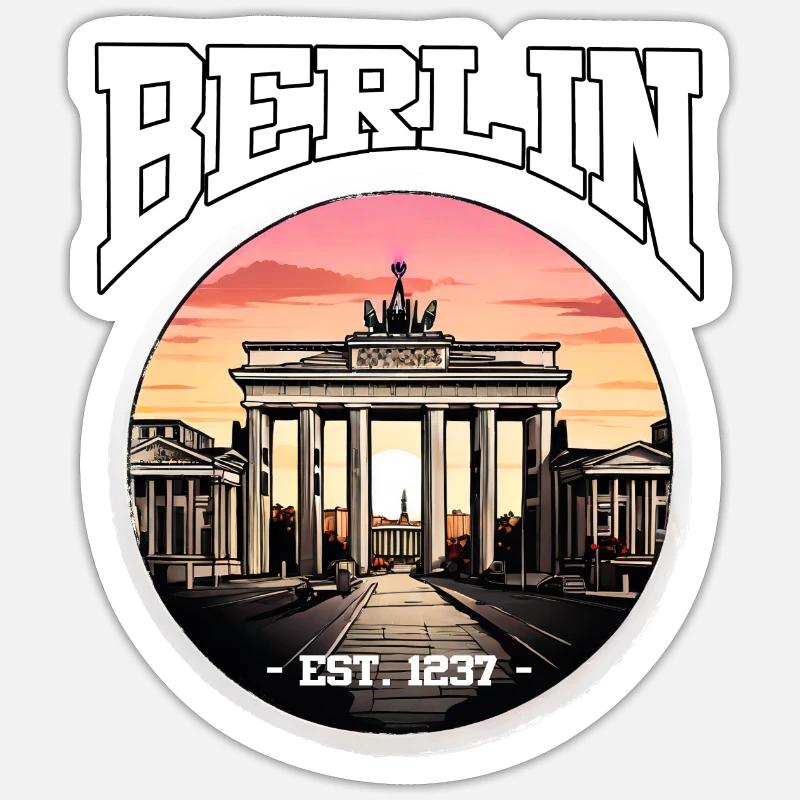 Berlin seit 1237 - Sticker Größe S (10 x 10 cm) - Mattweiß