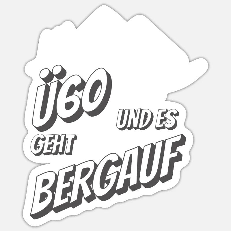 Plus de 50 et ça monte, plus de 50 randonnée Sticker taille S (10 x 10 cm)