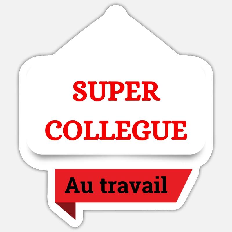 Elected super co-worker - Sticker size S (10 x 10 cm) - white matte