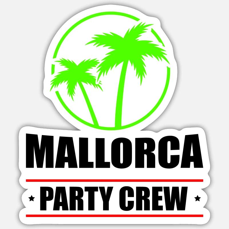 Rimini Party Crew - Sticker taille S (10 x 10 cm) - blanc mat