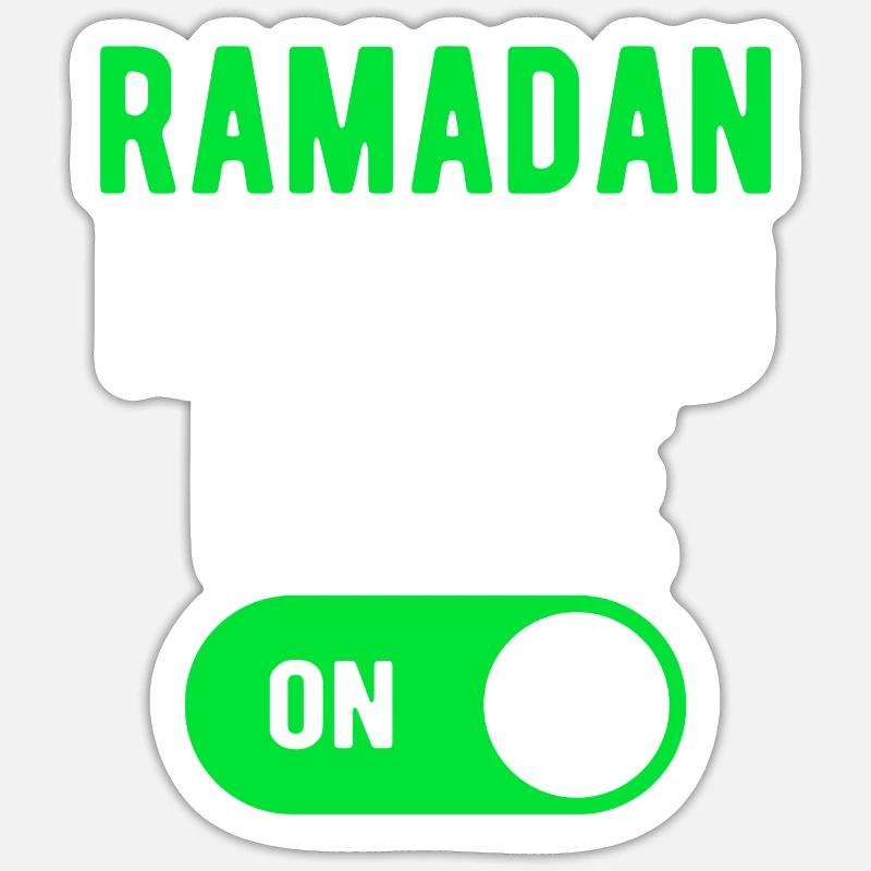 Mode de jeûne du Ramadan activé Sticker taille S (10 x 10 cm)