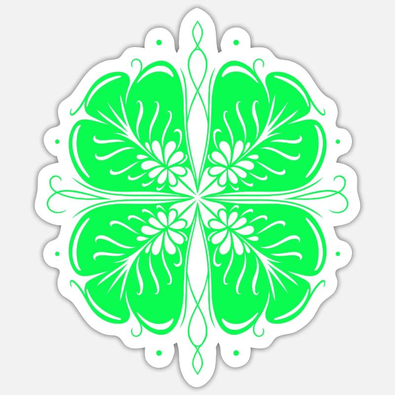 Clover St Patrick's Day Shamrock - Sticker size S (10 x 10 cm) - white matte