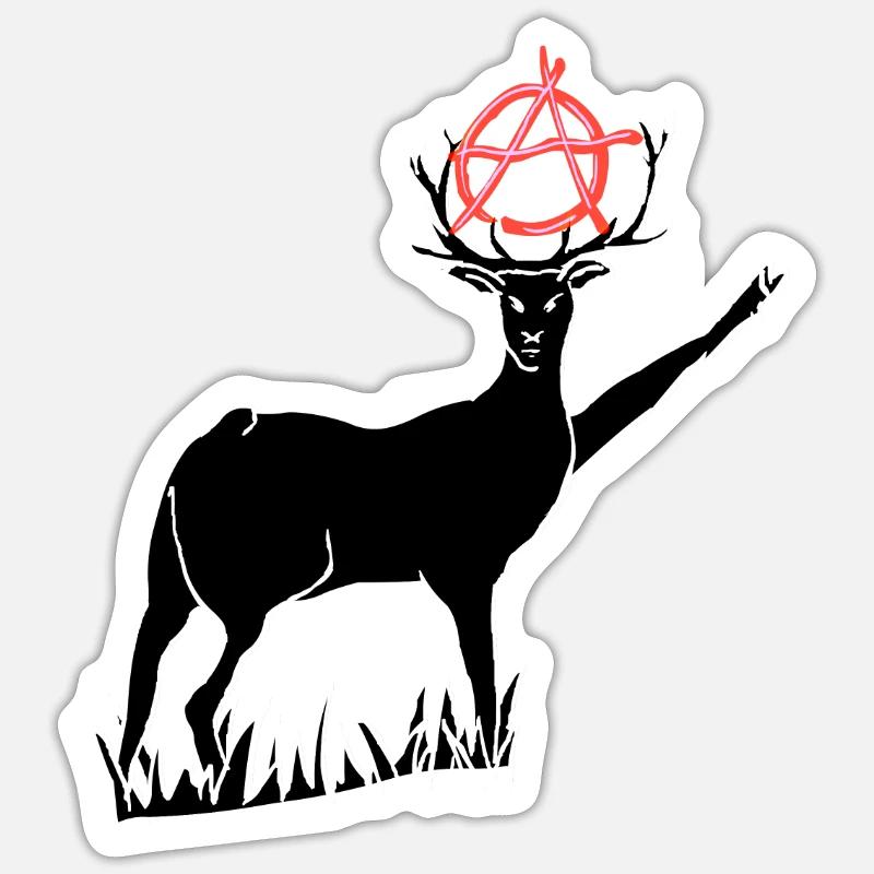 A Deer - Sticker Größe S (10 x 10 cm) - Mattweiß