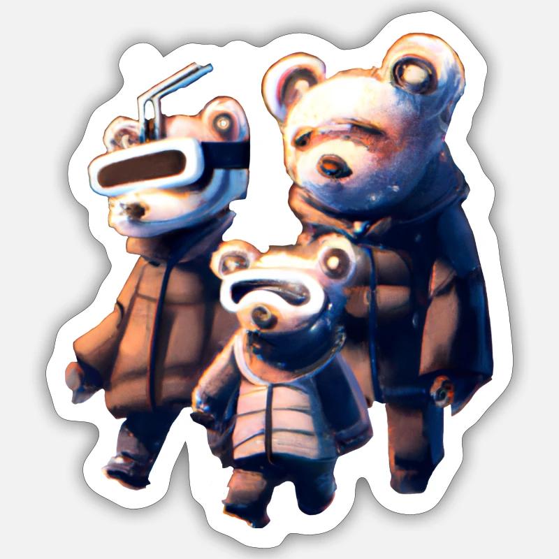 Bear _ 01 - Sticker size S (10 x 10 cm) - white matte