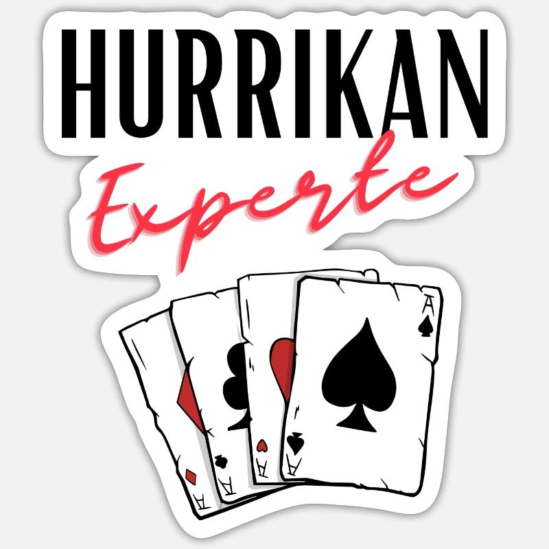 Expert en ouragan - Sticker taille S (10 x 10 cm) - blanc mat