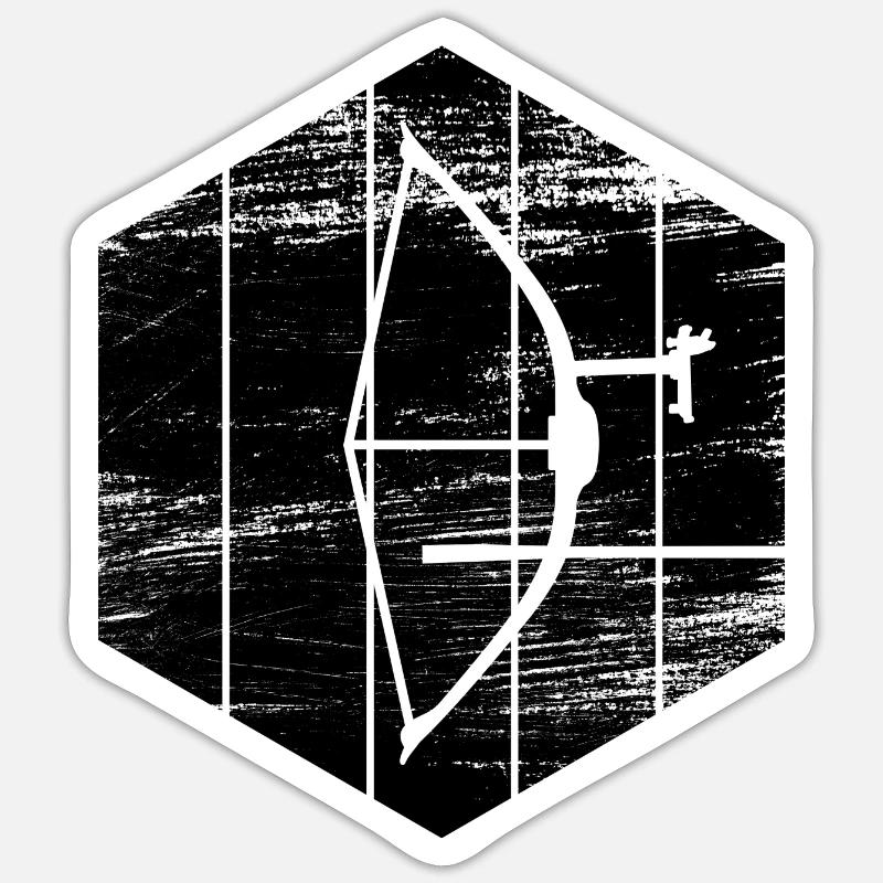 Archerie - Sticker taille S (10 x 10 cm) - blanc mat