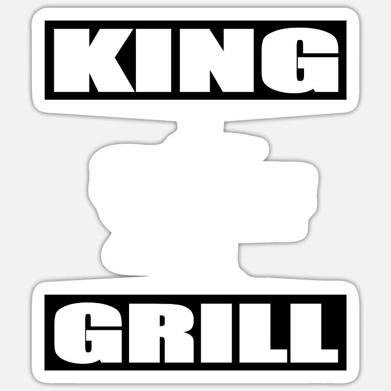 BBQ - Sticker Größe S (10 x 10 cm) - Mattweiß
