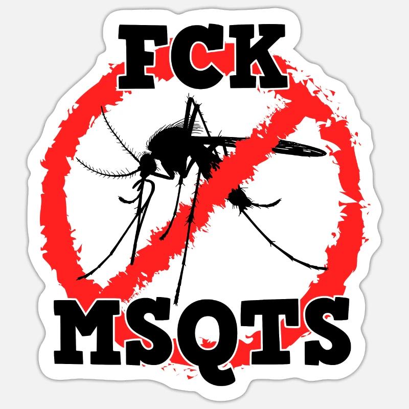 fck msqts - Sticker size S (10 x 10 cm) - white matte